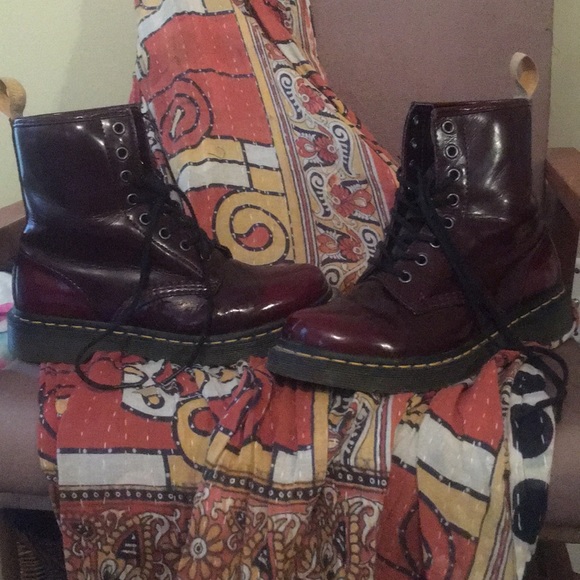 Maroon Dr. Martens - Picture 3 of 8